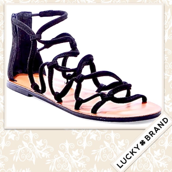 Donated WNC ~ Lucky Brand Anisha Gladiator-Styled Sandal in Black - Picture 3 of 8